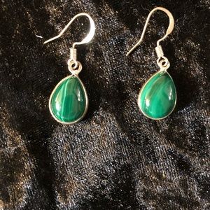Malachite dangle earrings